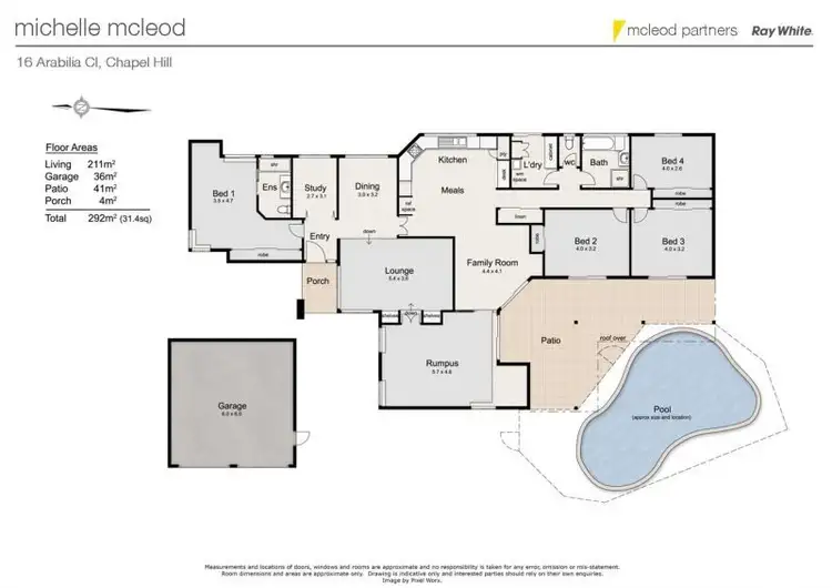 Floorplan of Homely house listing, 16 Arabilia Close, Chapel Hill QLD 4069