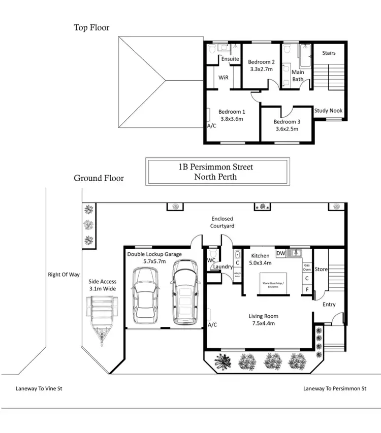 Floorplan of Homely house listing, 1B Persimmon Street, North Perth WA 6006