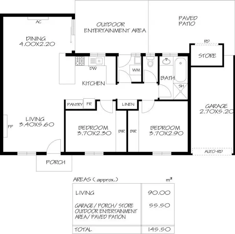 Floorplan of Homely unit listing, 2/22 Cowper Road, Black Forest SA 5035