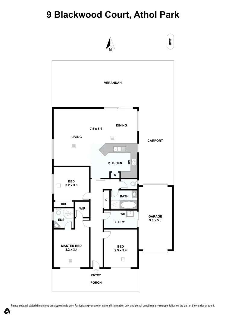 Floorplan of Homely house listing, 9 Blackwood Court, Athol Park SA 5012