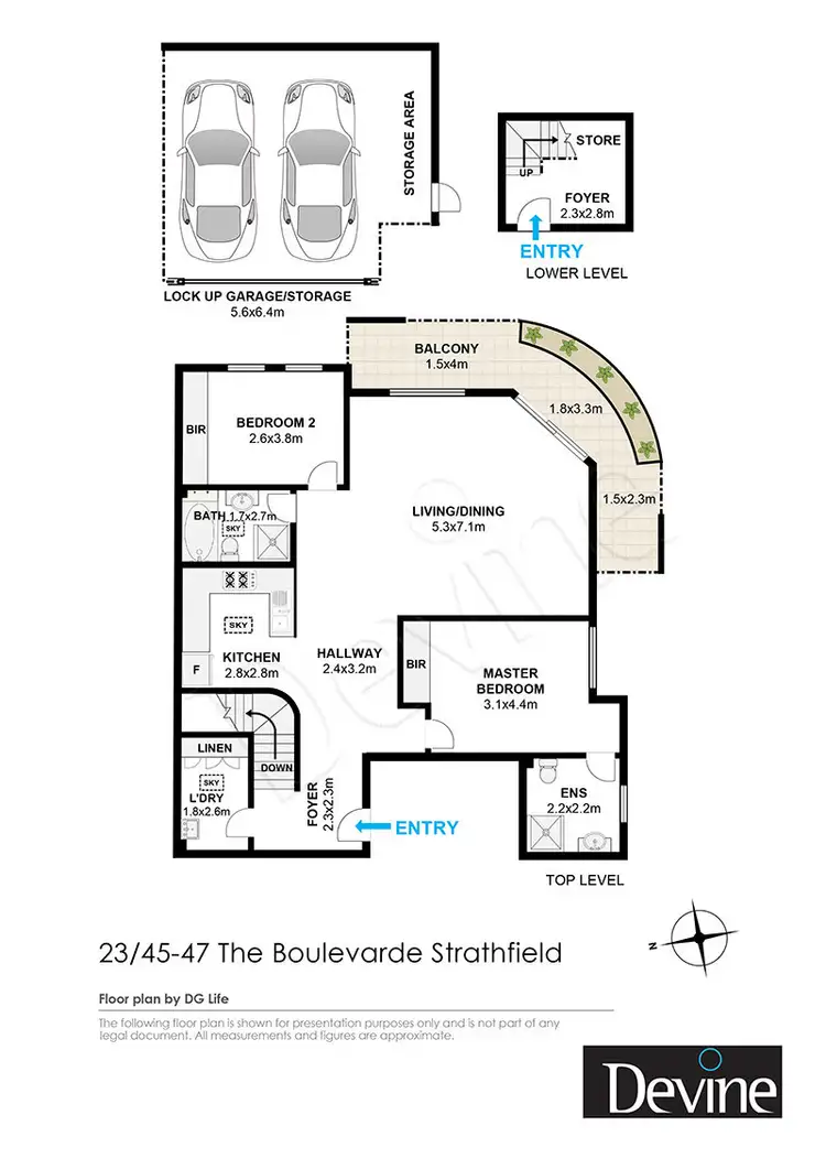 Floorplan of Homely apartment listing, 23/45 The Boulevarde, Strathfield NSW 2135