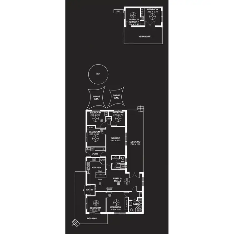 Floorplan of Homely house listing, 22 Rowley Road, Port Willunga SA 5173