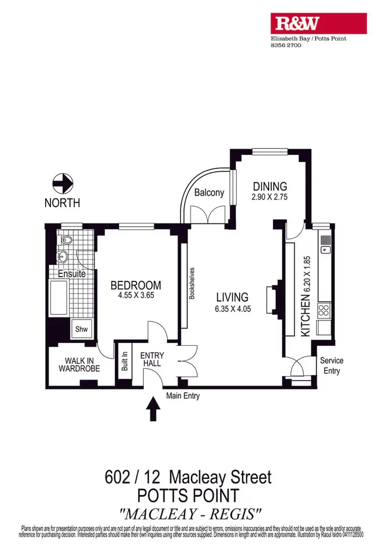 Floorplan of Homely apartment listing, 602/12 Macleay Street, Potts Point NSW 2011