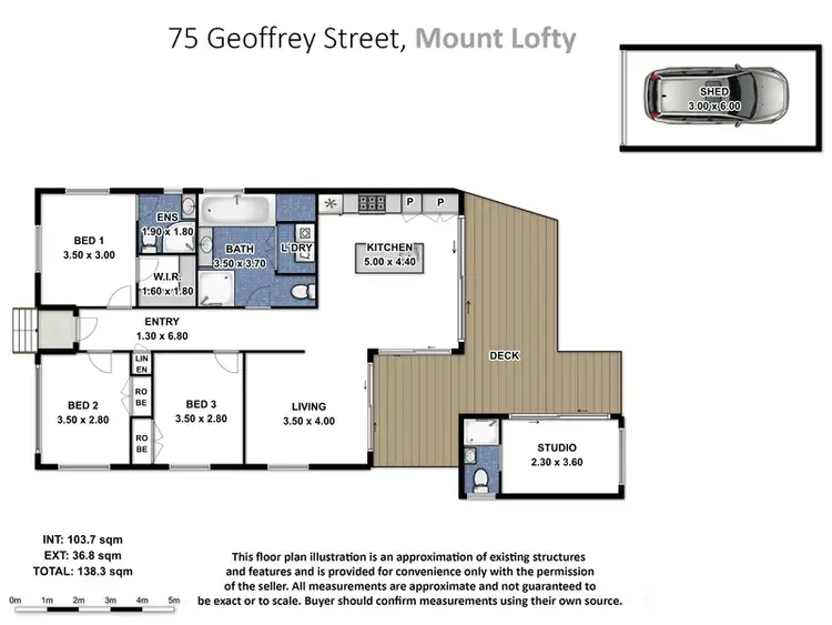 Floorplan of Homely house listing, 75 Geoffrey Street, Mount Lofty QLD 4350