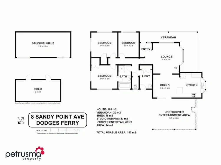 Floorplan of Homely house listing, 8 Sandy Point Avenue, Dodges Ferry TAS 7173