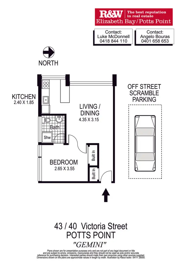 Floorplan of Homely apartment listing, 43/40 Victoria Street, Potts Point NSW 2011