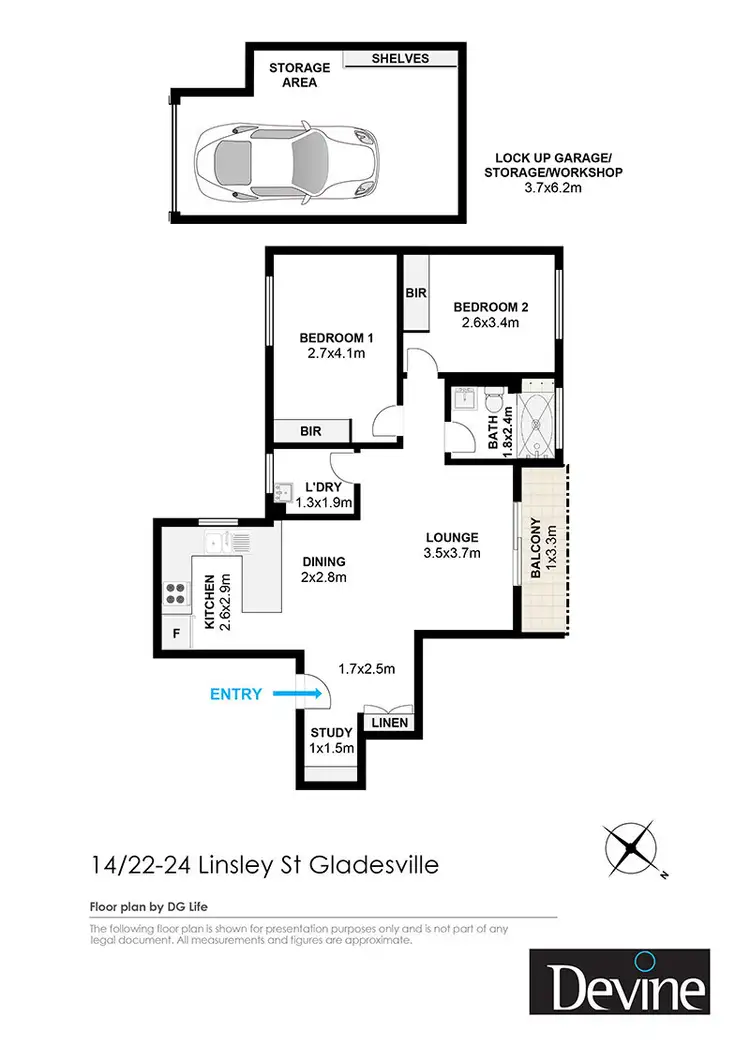 Floorplan of Homely apartment listing, 14/22 Linsley Street, Gladesville NSW 2111