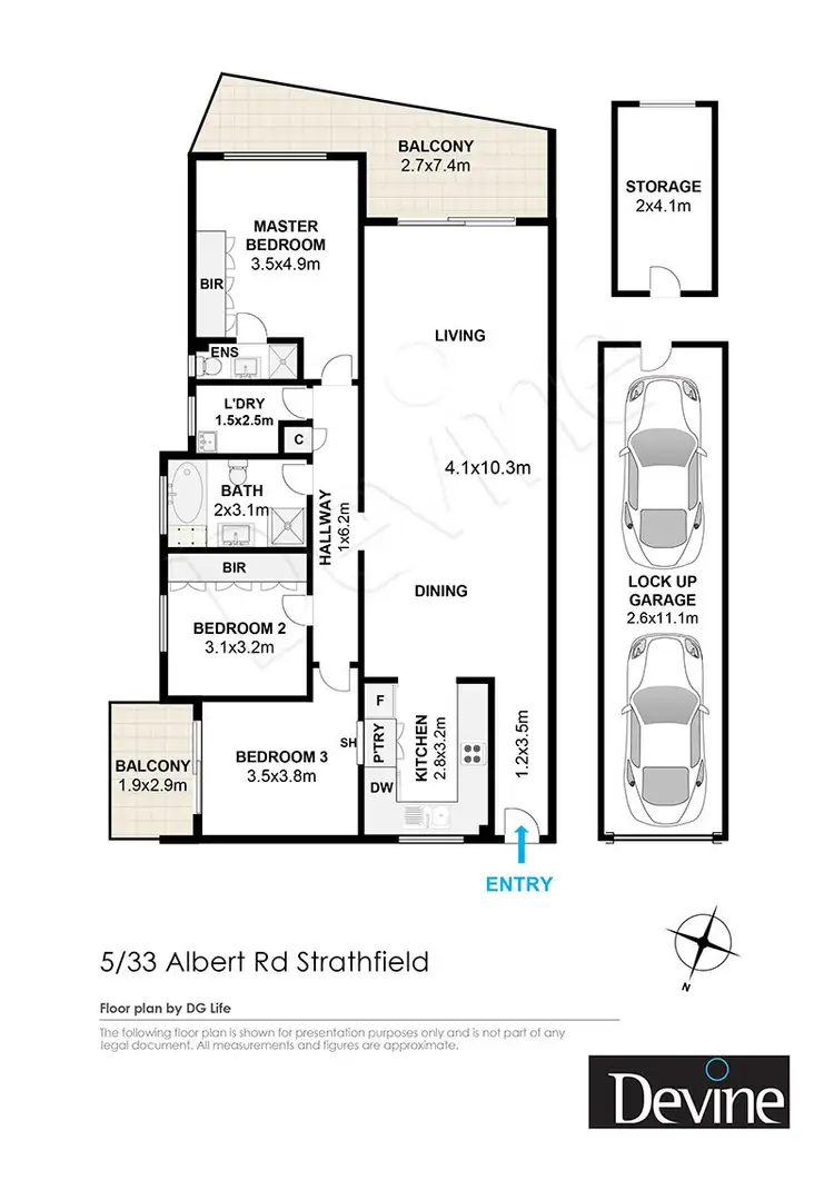 Floorplan of Homely apartment listing, 5/33 Albert Road, Strathfield NSW 2135