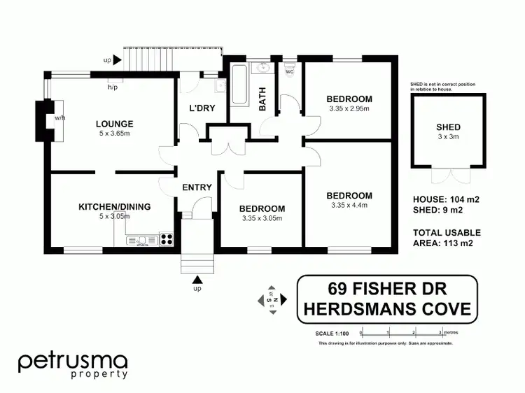 Floorplan of Homely house listing, 69 Fisher Drive, Herdsmans Cove TAS 7030