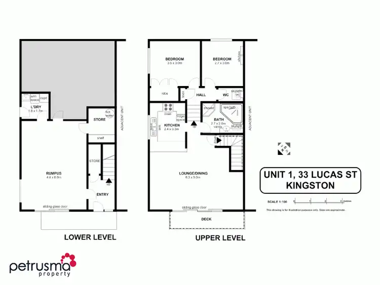 Floorplan of Homely unit listing, 1/33 Lucas Street, Kingston TAS 7050