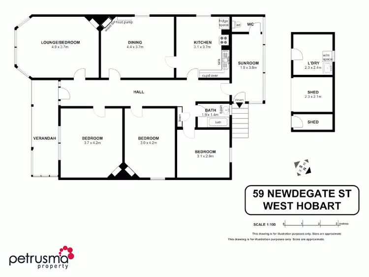 Floorplan of Homely house listing, 59 Newdegate Street, West Hobart TAS 7000