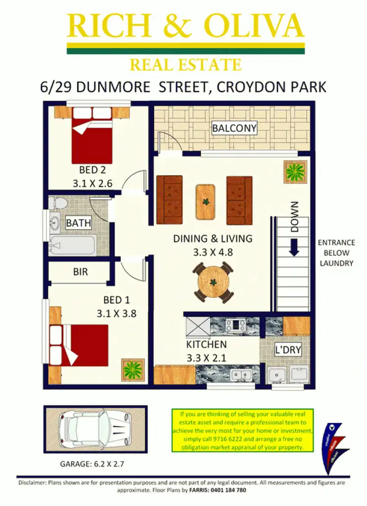 Floorplan of Homely unit listing, 6/29 Dunmore Street, Croydon Park NSW 2133