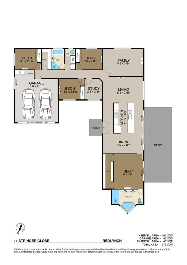 Floorplan of Homely house listing, 11 Stringer Close, Redlynch QLD 4870