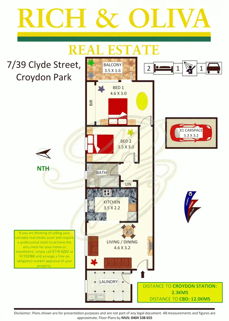 Floorplan of Homely unit listing, 7/39 Clyde Street, Croydon Park NSW 2133