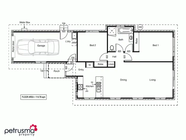 Floorplan of Homely unit listing, 1/15-17 Horsham Road, Oakdowns TAS 7019