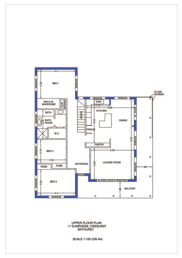 Floorplan of Homely house listing, 17 Dunrossil Crescent, Bathurst NSW 2795