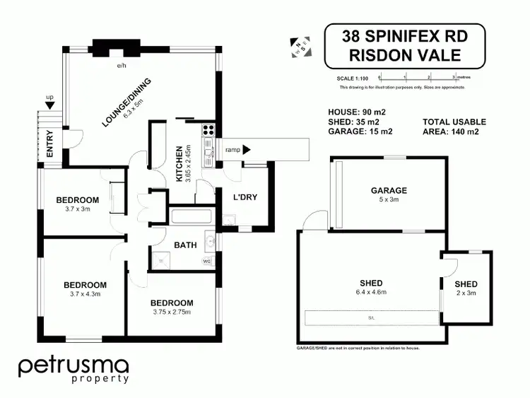 Floorplan of Homely house listing, 38 Spinifex Road, Risdon Vale TAS 7016