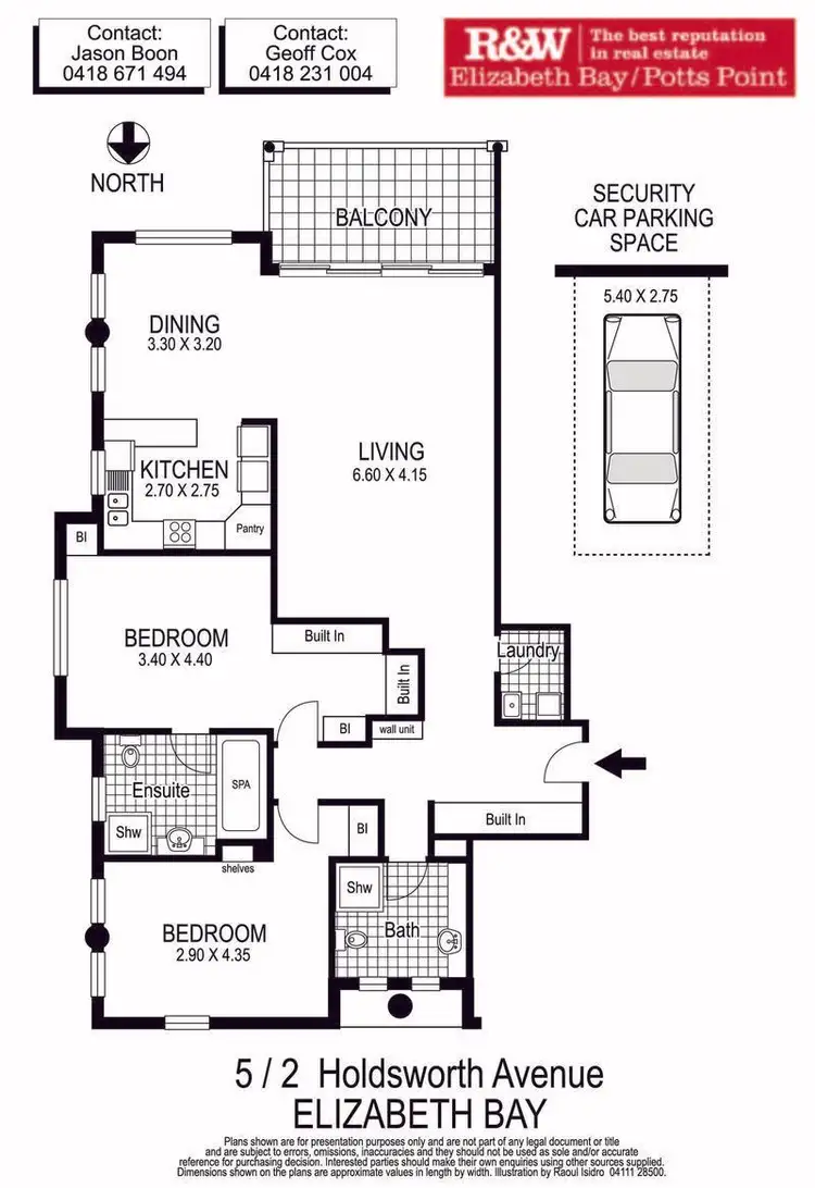 Floorplan of Homely apartment listing, 5/2 Holdsworth Avenue, Elizabeth Bay NSW 2011
