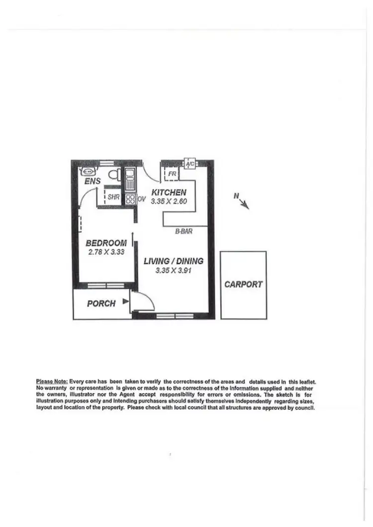 Floorplan of Homely unit listing, 7/95 First Avenue, St Peters SA 5069