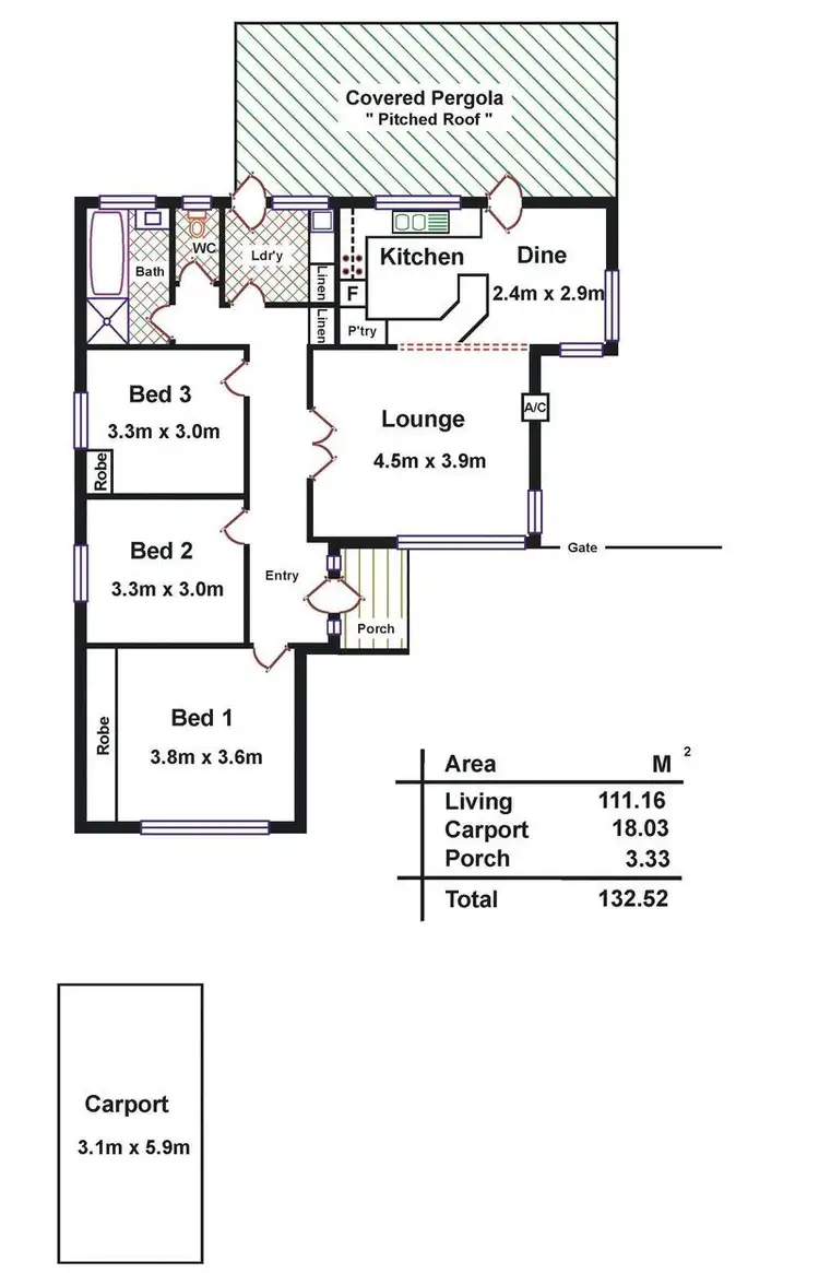 Floorplan of Homely house listing, 28a Martin Road, Morphett Vale SA 5162