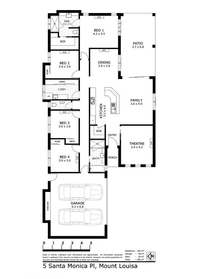 Floorplan of Homely house listing, 5 Santa Monica Place, Mount Louisa QLD 4814