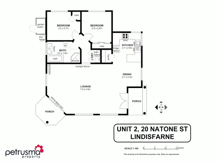 Floorplan of Homely villa listing, 2/20 Natone Street, Lindisfarne TAS 7015