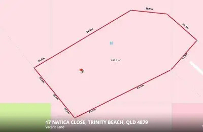Floorplan of Homely land listing, 17 Natica Close, Trinity Beach QLD 4879
