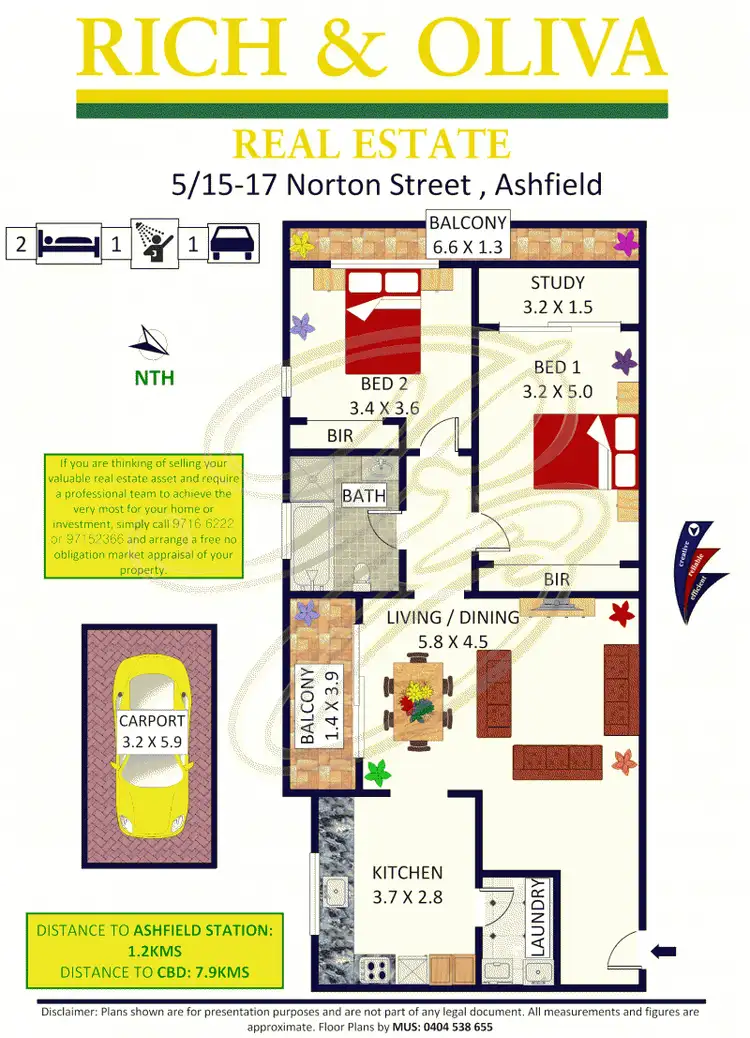 Floorplan of Homely apartment listing, 5/15 Norton Street, Ashfield NSW 2131