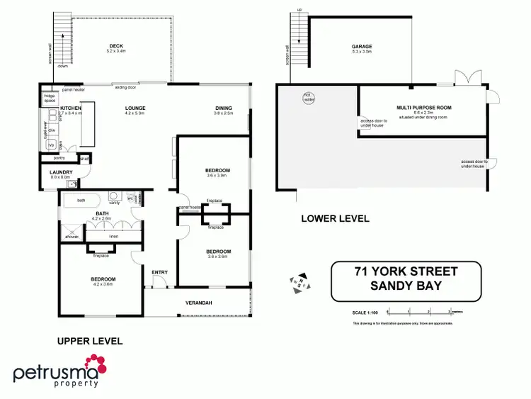 Floorplan of Homely house listing, 71 York Street, Sandy Bay TAS 7005