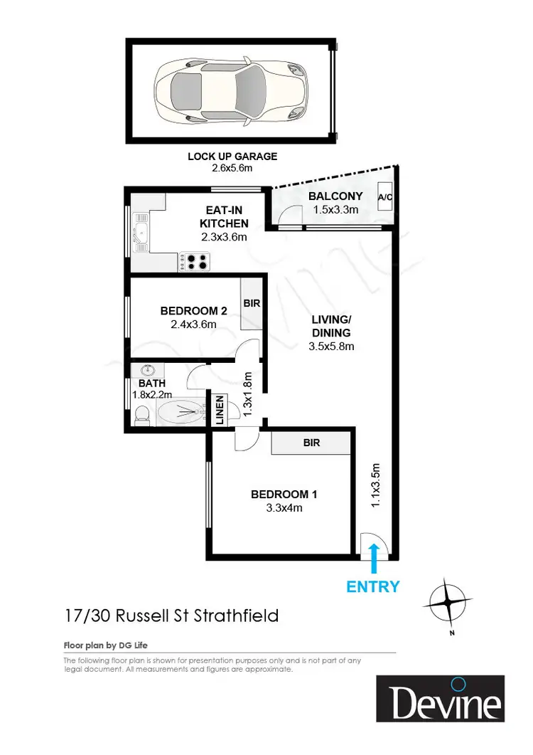 Floorplan of Homely apartment listing, 17/30 Russell Street, Strathfield NSW 2135
