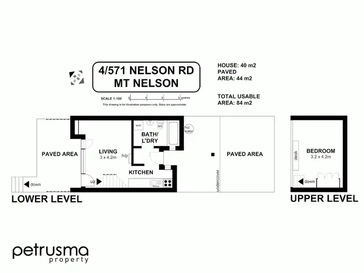 Floorplan of Homely unit listing, 4/571 Nelson Road, Mount Nelson TAS 7007