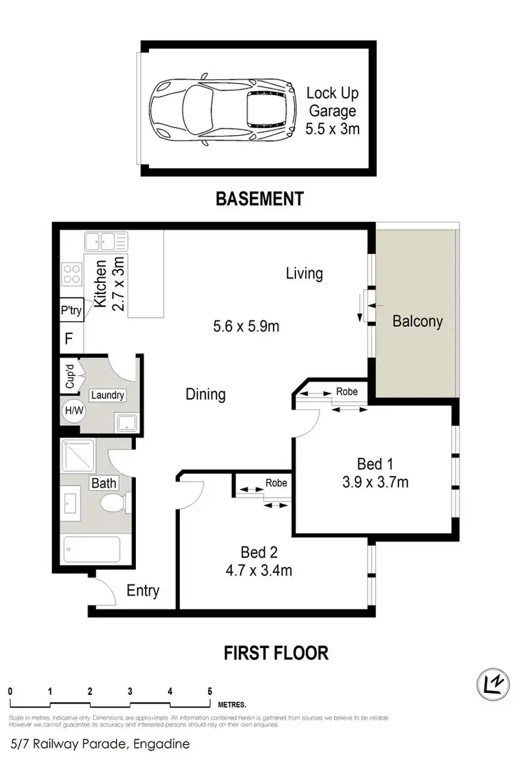 Floorplan of Homely unit listing, 5/7-9 Railway Parade, Engadine NSW 2233