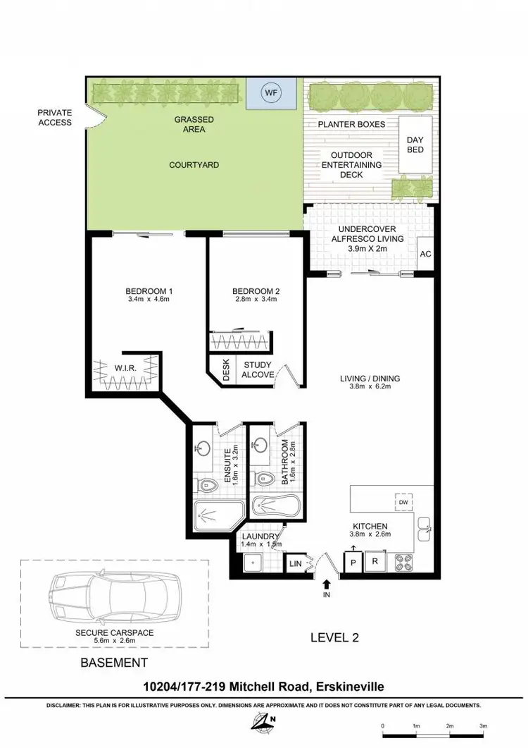 Floorplan of Homely apartment listing, 10204/177-219 Mitchell Road, Erskineville NSW 2043