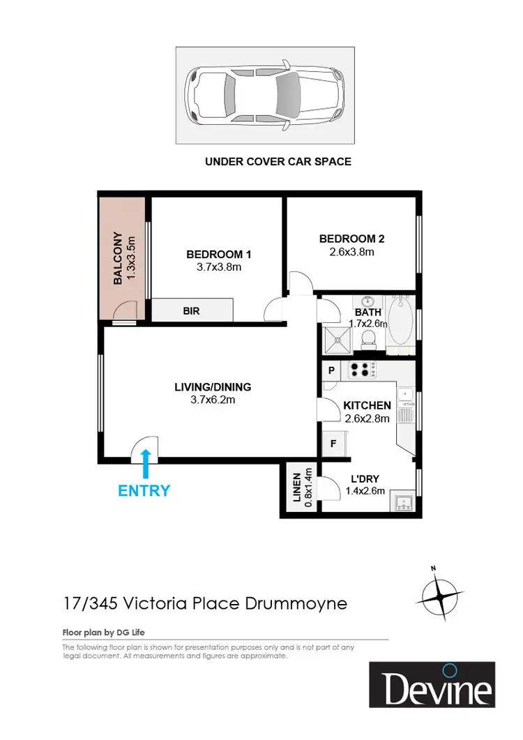 Floorplan of Homely apartment listing, 17/345 Victoria Place, Drummoyne NSW 2047