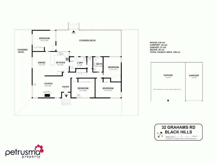 Floorplan of Homely house listing, 32 Grahams Road, Black Hills TAS 7140