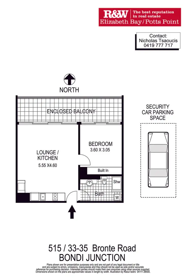 Floorplan of Homely apartment listing, 515/33 Bronte Road, Bondi Junction NSW 2022
