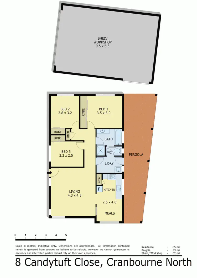 Floorplan of Homely house listing, 8 CANDYTUFT CLOSE, Cranbourne North VIC 3977