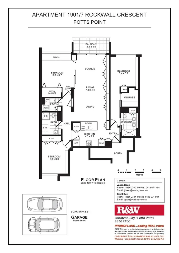 Floorplan of Homely apartment listing, 1901/7 Rockwall Crescent, Potts Point NSW 2011