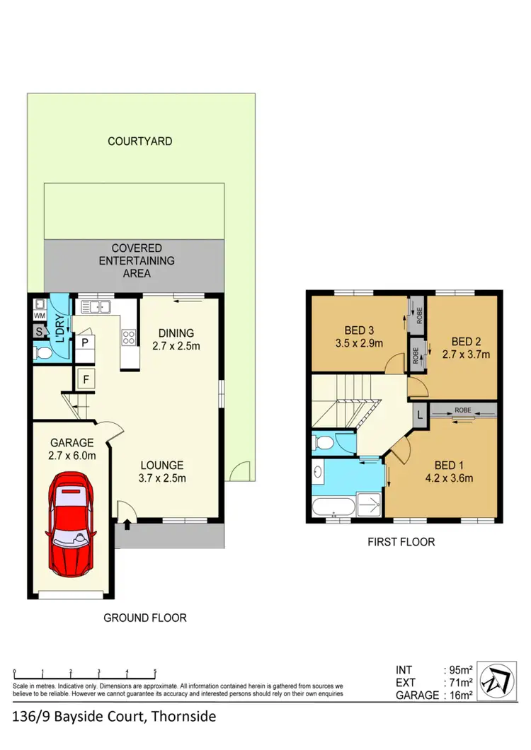 Floorplan of Homely townhouse listing, 136/9 Bayside Court, Thorneside QLD 4158