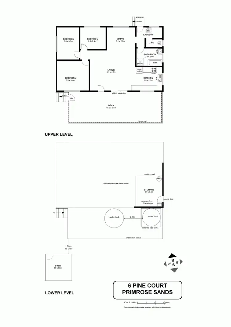 Floorplan of Homely house listing, 6 Pine Court, Primrose Sands TAS 7173
