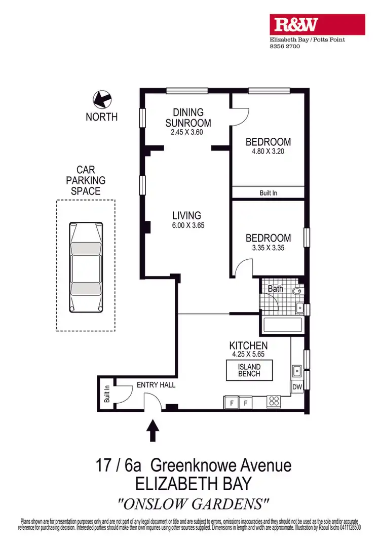 Floorplan of Homely apartment listing, 17/6A Greenknowe Avenue, Elizabeth Bay NSW 2011