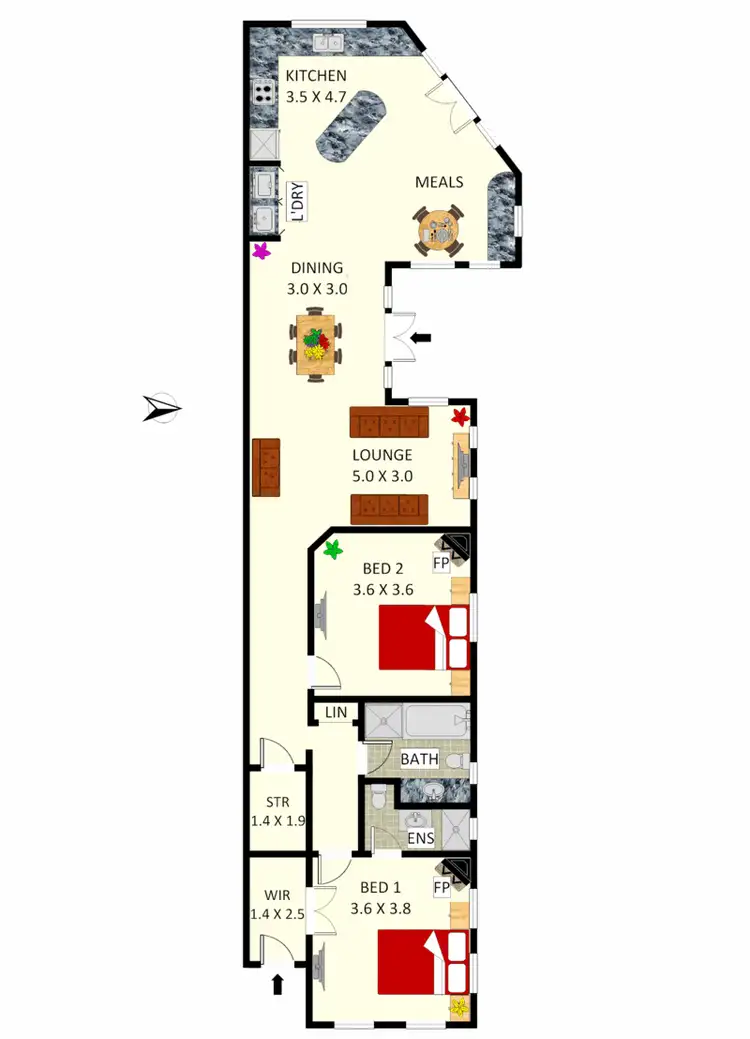 Floorplan of Homely semi-detached listing, 11A Kembla Street, Croydon Park NSW 2133