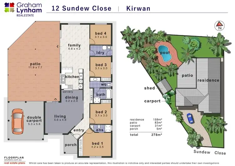 Floorplan of Homely house listing, 12 Sundew Close, Kirwan QLD 4817
