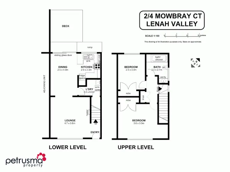 Floorplan of Homely unit listing, 2/4 Mowbray Court, Lenah Valley TAS 7008