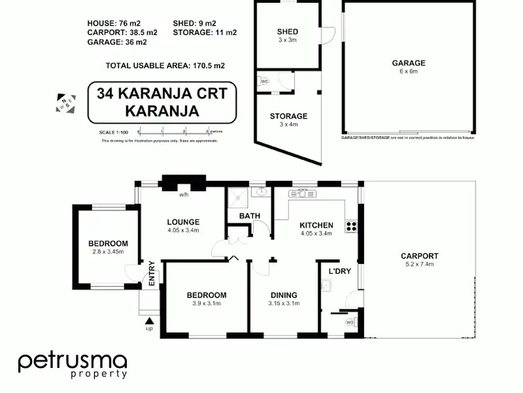 Floorplan of Homely house listing, 34 Karanja Court, Karanja TAS 7140