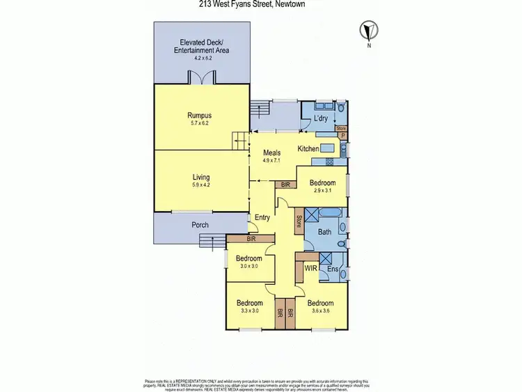 Floorplan of Homely house listing, 213 West Fyans Street, Newtown VIC 3220