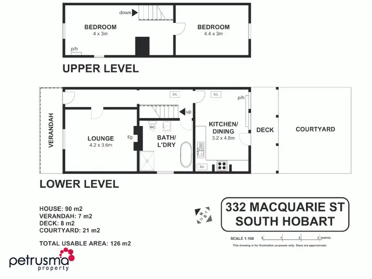 Floorplan of Homely house listing, 332 Macquarie Street, South Hobart TAS 7004