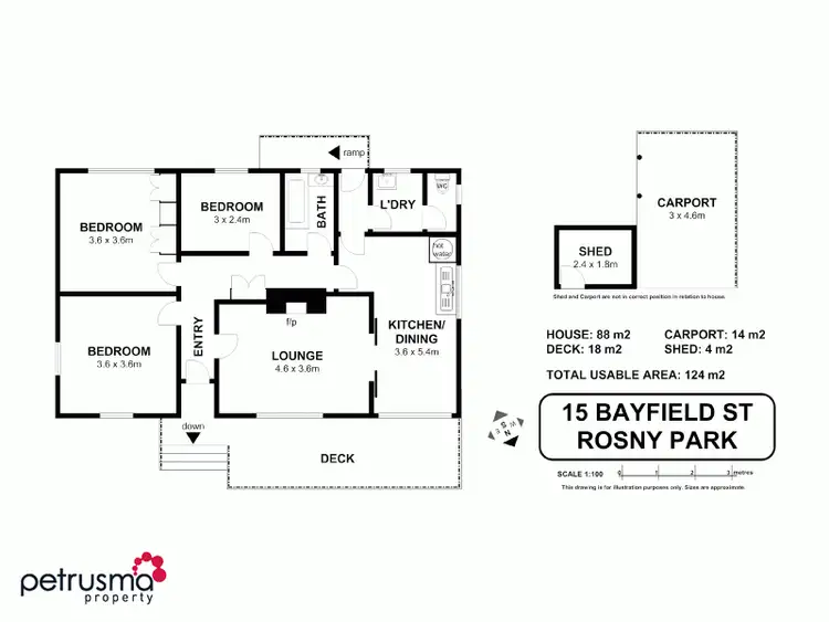 Floorplan of Homely house listing, 15 Bayfield Street, Rosny Park TAS 7018
