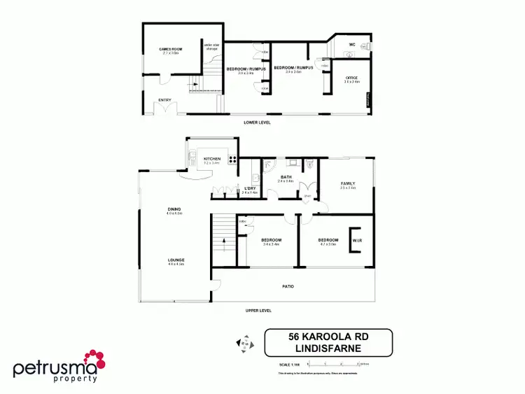 Floorplan of Homely house listing, 56 Karoola Road, Lindisfarne TAS 7015