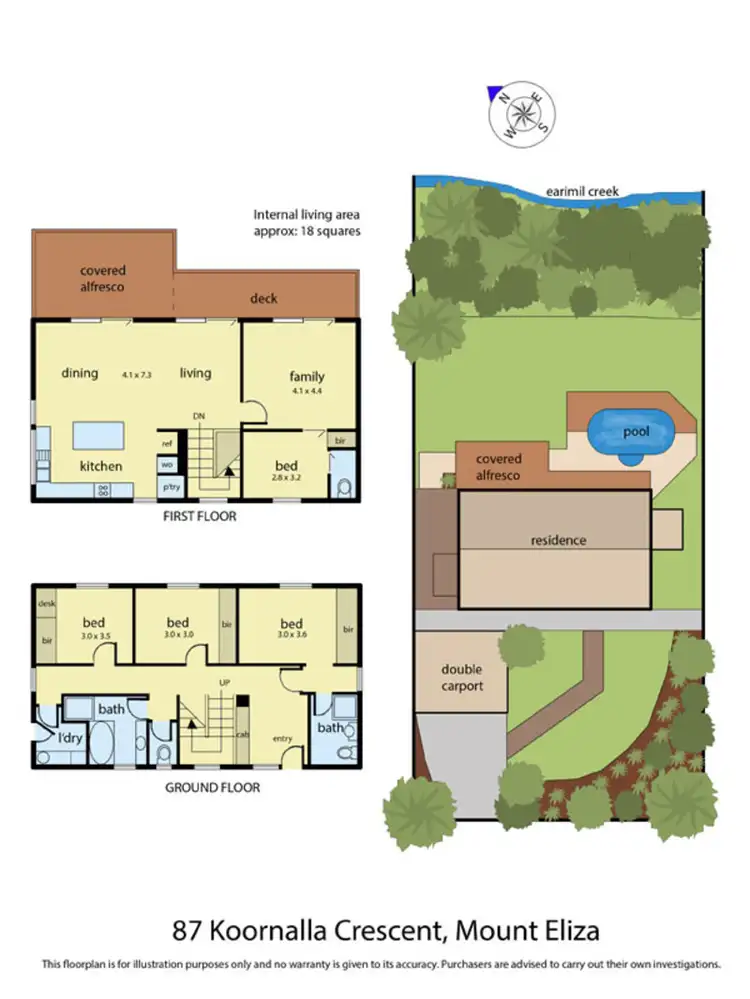 Floorplan of Homely house listing, 87 Koornalla Crescent, Mount Eliza VIC 3930